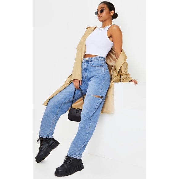 Thigh split jeans Clearance